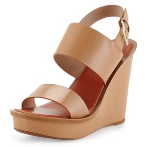 Tory Burch Lexington Wedge Leather Sandal